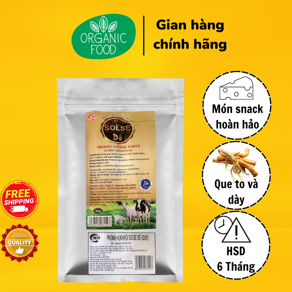 Phô mai hun khói solse dê que 100gr - smoked cheese goats