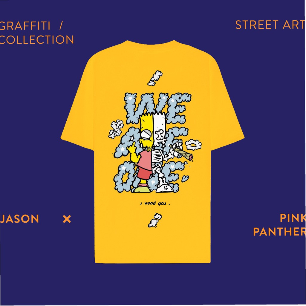 Áo thun Over Simpsons We Are One - Áo Simson x Jason - áo simpson xương unisex