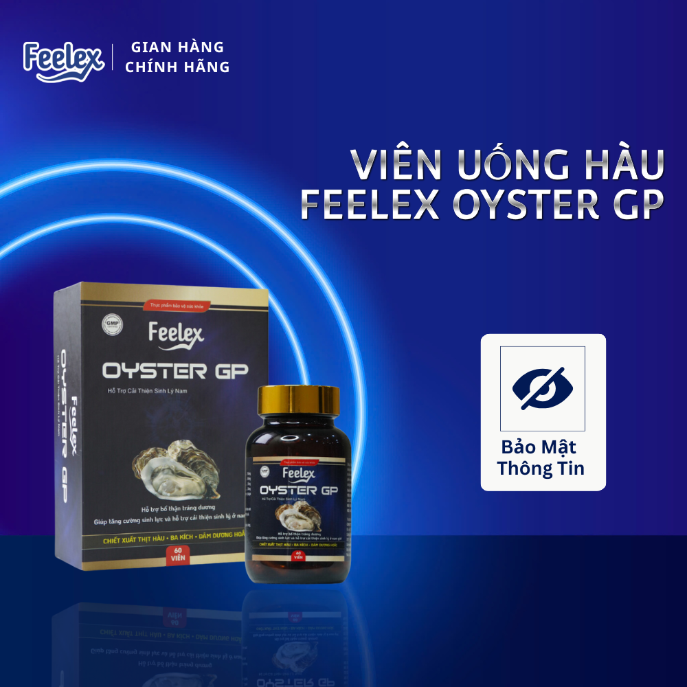  Viên uống tinh chất hàu biển Feelex Oyster GP tăng cường sinh lý nam giới hộp 60 viên 