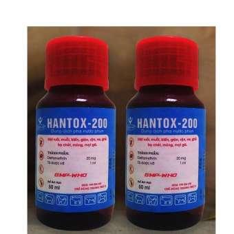 Combo 02 chai Hantox-200 diệt ruồi,kiến, mòng, mạt gà, bọ chét, ve, ghẻ..