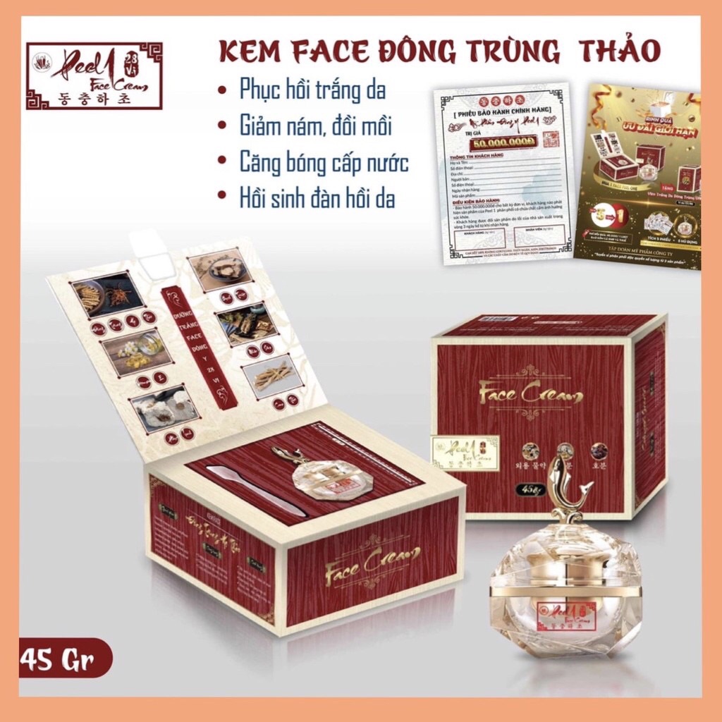 Kem Face peel 1 - Đông trùng thảo