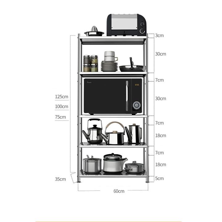 Kệ inox 4 tầng 53x100x35