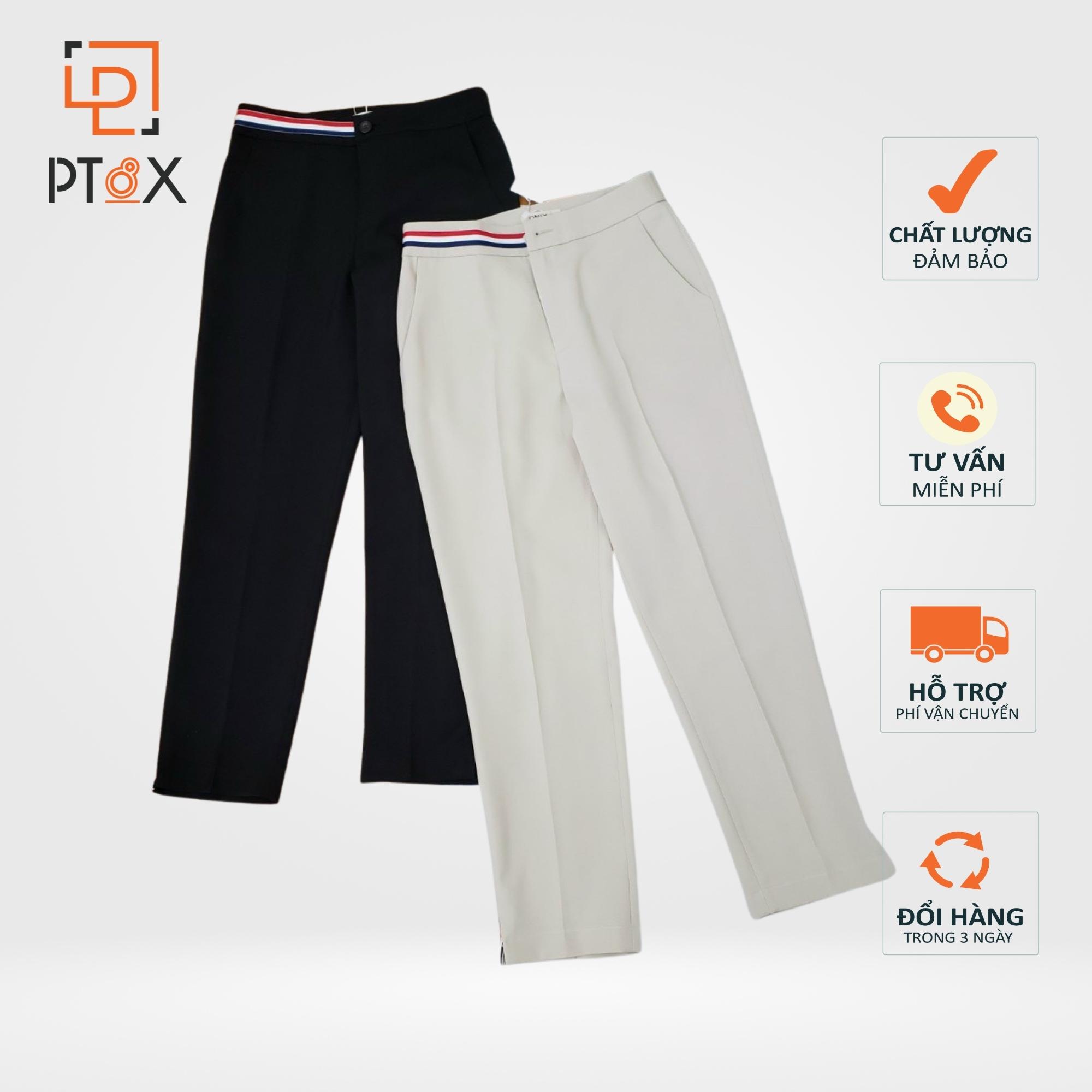 Quần baggy công sở phối cạp kẻ nhiều màu hàng VNXK, quần tây công sở Xưởng may Phương Thảo VNXK