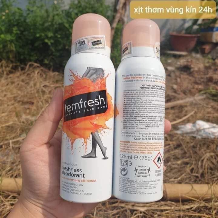 Xịt khử mùi kháng khuẩn 24h cho vùng kín FEMF.RESH - SỐ 1 chuẩn Anh