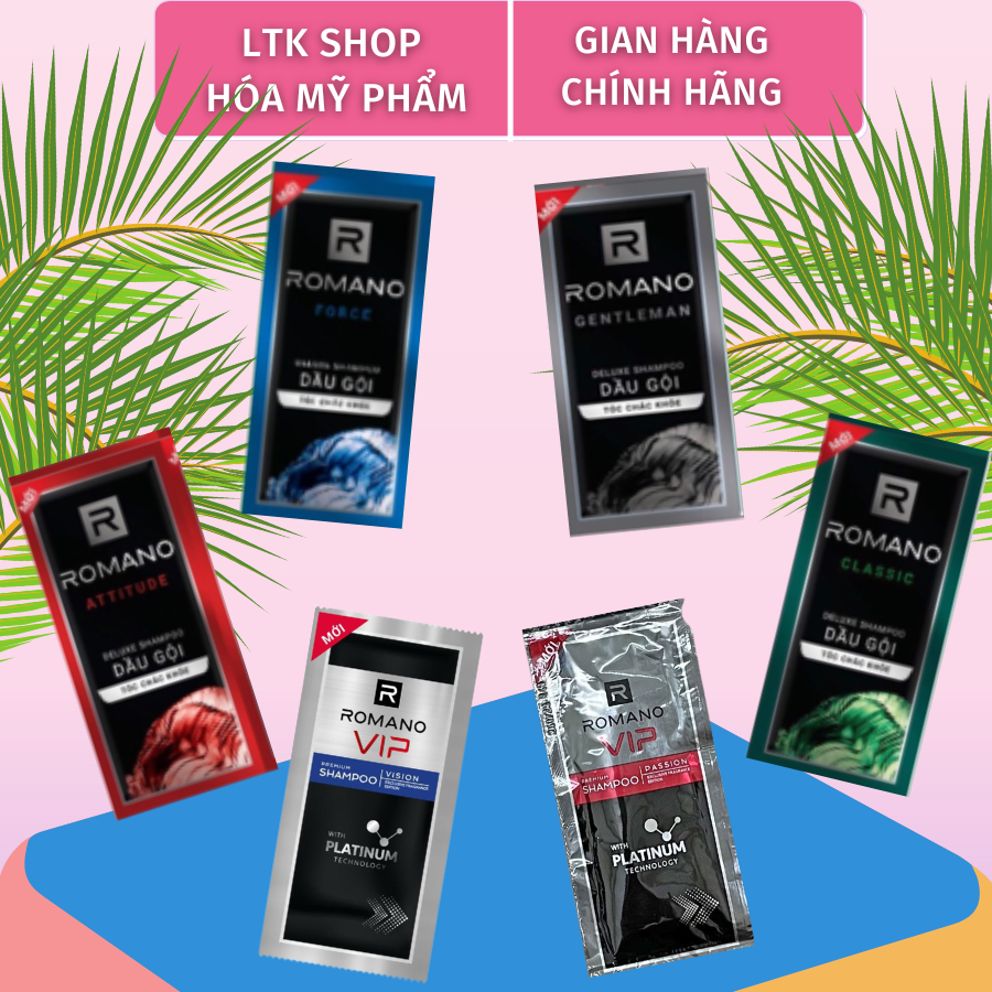 Romano 1 gói dầu gội hương nước hoa 6g