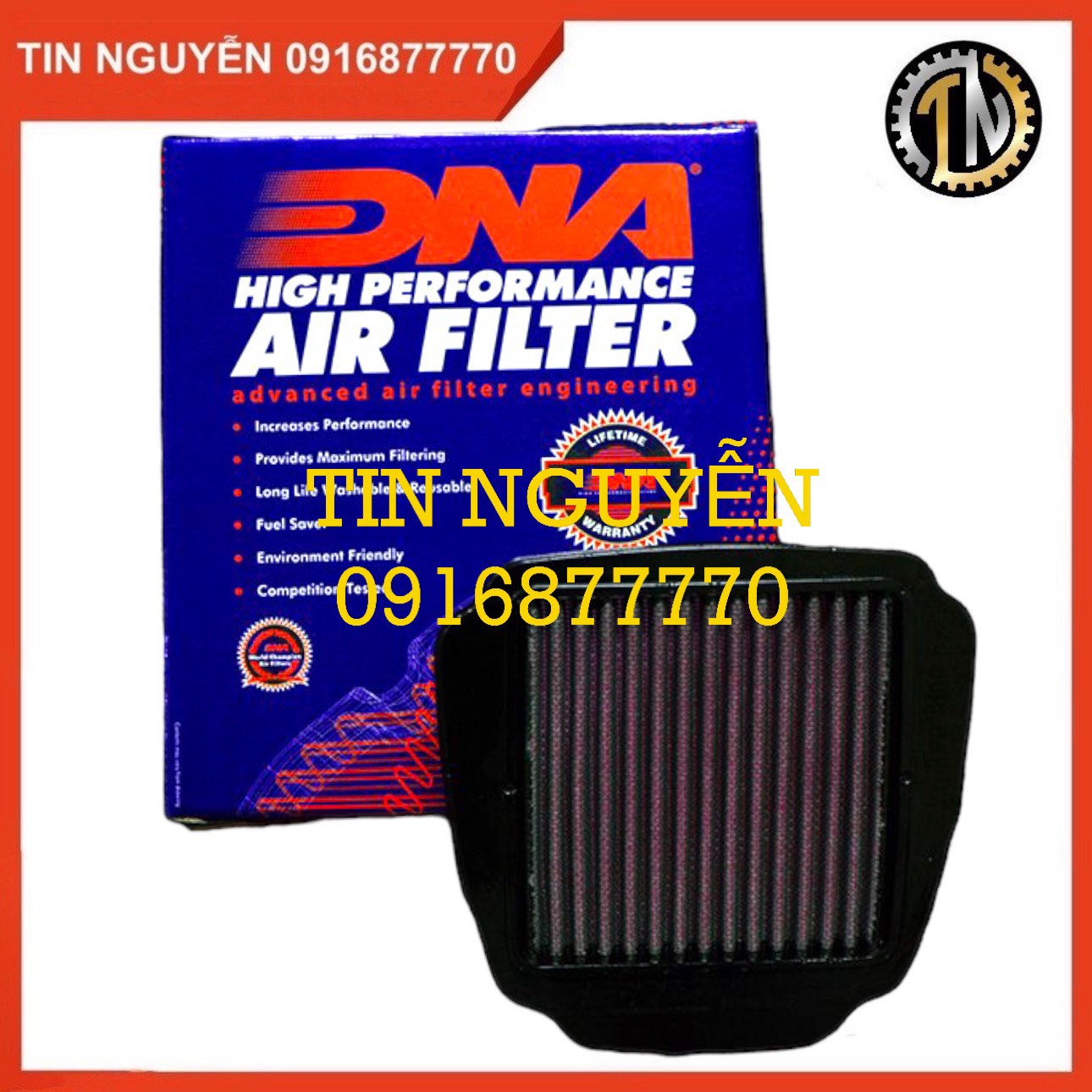 Lọc gió DNA cho Yamaha Exciter 150 hàng chính hãng