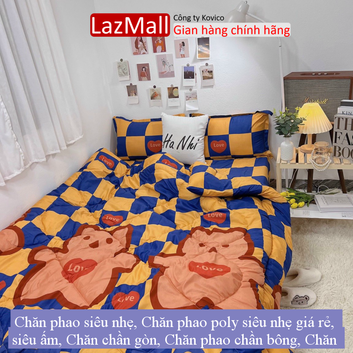 Chăn phao siêu nhẹ, Chăn phao poly siêu nhẹ giá rẻ, siêu ấm, Chăn chần gòn, Chăn phao chần bông, Chăn phao siêu nhẹ cotton poly cho mùa đông không lạnh