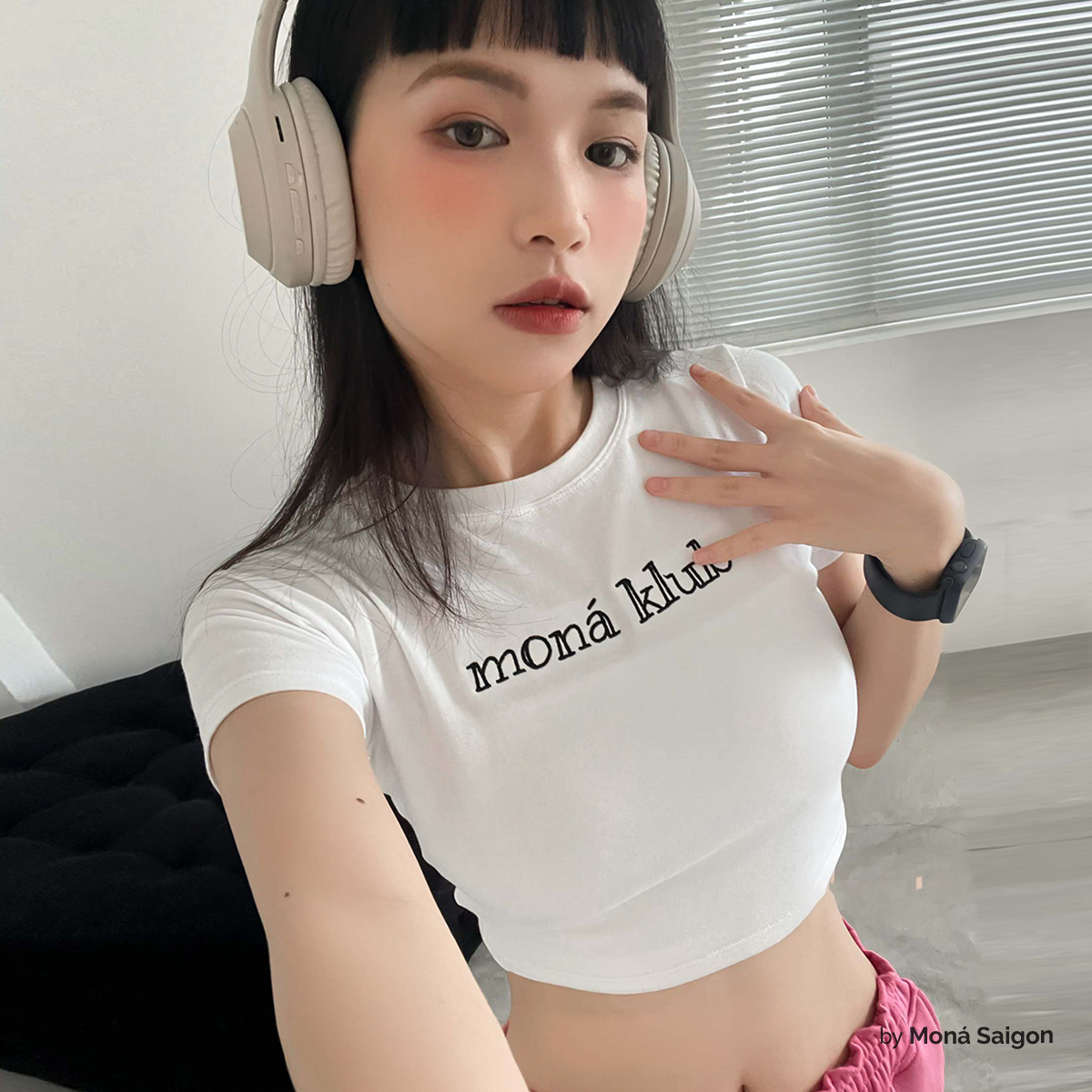 Áo croptop thun moná - klub