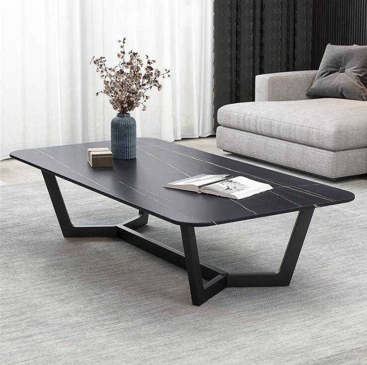 Bàn trà , bàn sofa mặt đá chống thấm ố, chân sắt tầm nhìn mới 002