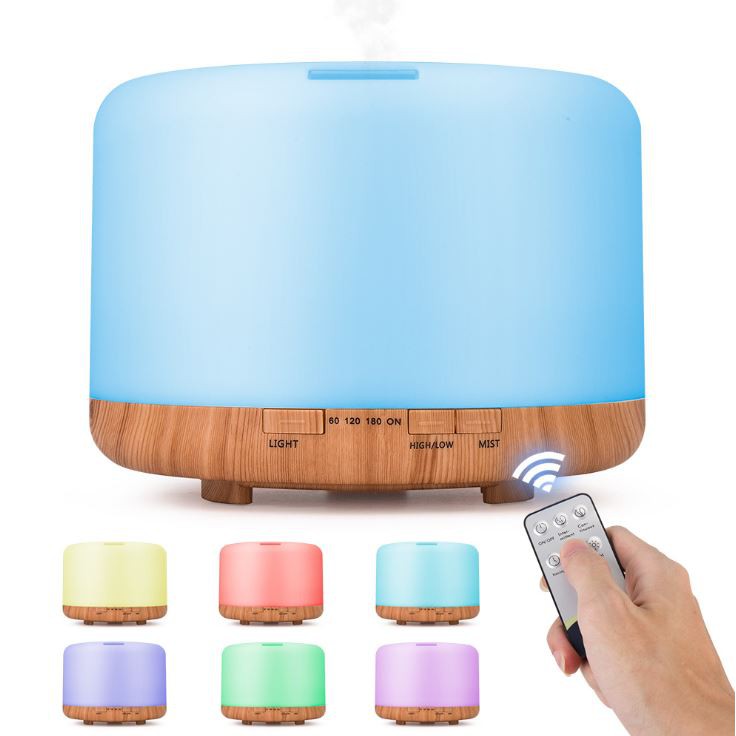 300ml -máy phun sương tạo ẩm khuếch tán tinh dầu hình trụ tròn