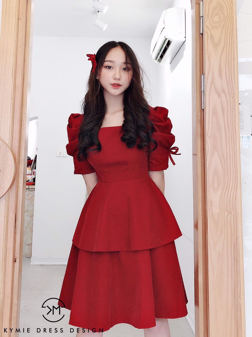 [HCM FREESHIP 2022] Đầm dự tiệc tay phồng sếp ly tùng xòe 2 tầng  phù hợp mọi lứa tuổi mọi vóc dáng dễ phối trang phục (Có size)