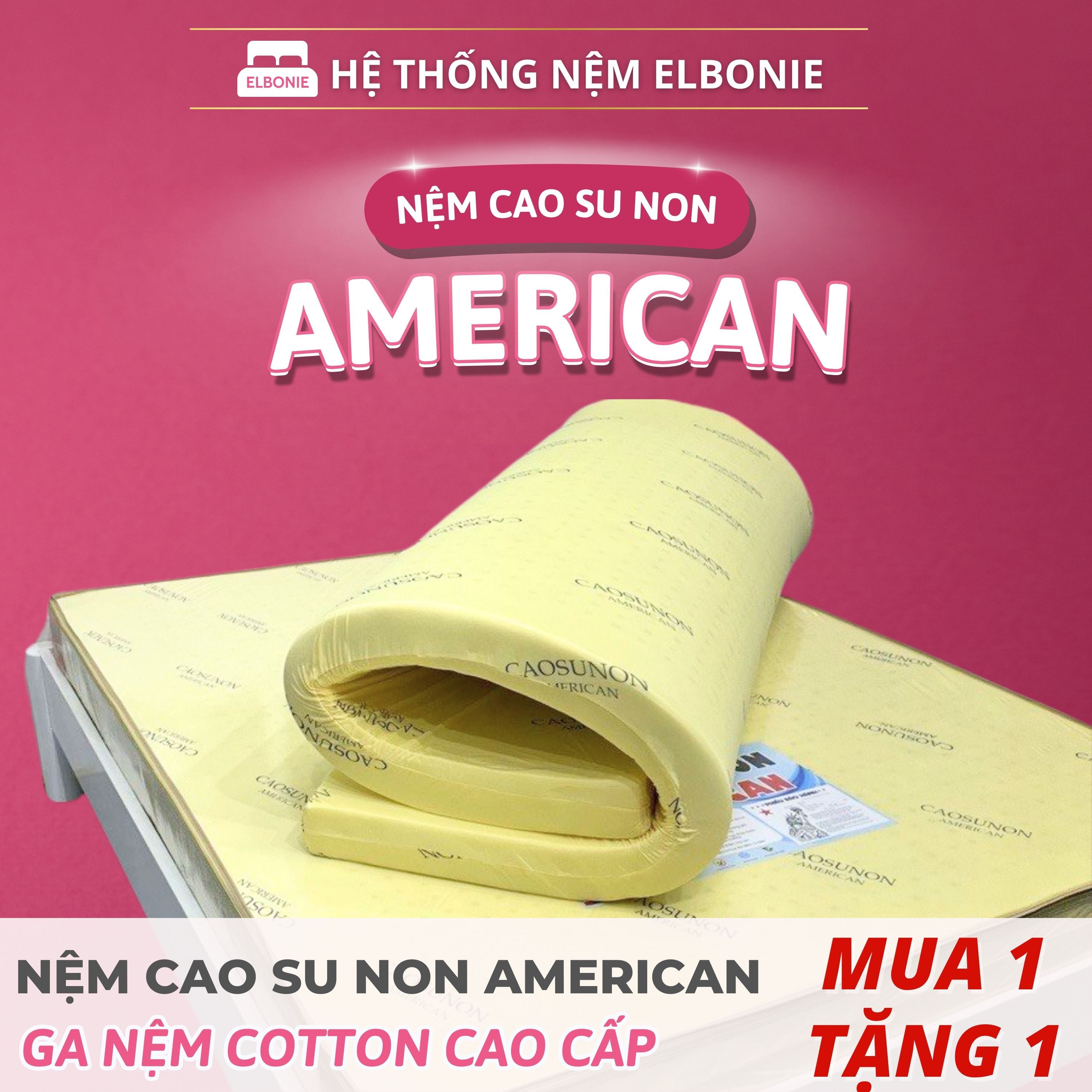 Nệm Cao Su Non American Chính Hãng - Nệm Gấp 3, Nguyên Khối Giao Siêu Tốc Toàn Quốc - Bảo Hành 15 Năm Tặng 1 Ga Cotton