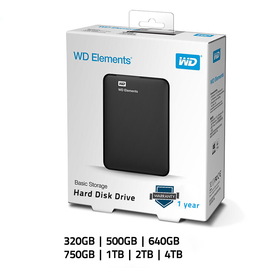 Ổ cứng di động 320gb | 500gb | 640gb | 750gb | 1tb | 2tb | 4tb western digital 2.5"