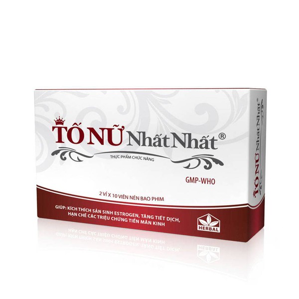 Viên uống hỗ trợ nội tiết tố TỐ NỮ nhất nhất- cải thiện sinh lý nữ, hạn chế lão hóa, tóc khô, gãy rụng, da nhăn - Hộp 20 viên