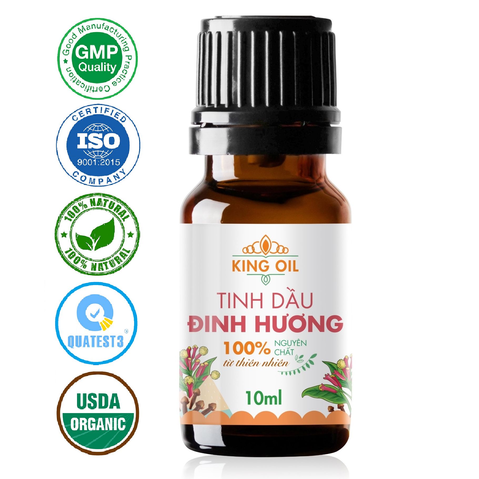 Tinh dầu Đinh Hương nguyên chất từ thiên nhiên, thơm phòng, xông phòng, thư giản, đuổi muỗi - KingOil
