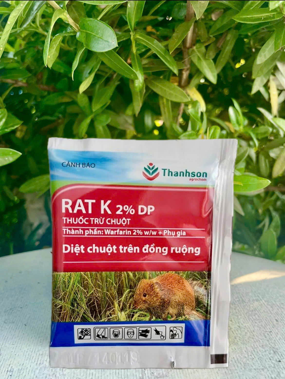 THUỐC DIỆT CHUỘT RAT K 2%DP (Gói 10g)_Hộp 10 gói