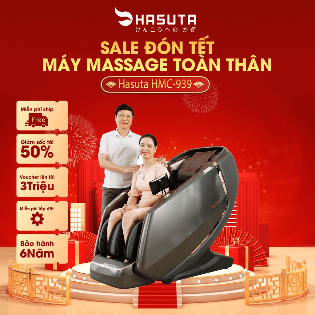 Ghế Massage Hasuta HMC-939 công nghệ massage toàn thân cao cấp, thiết kế hiện đại đẳng cấp