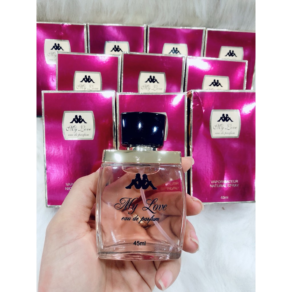 Nước hoa nữ My Love 45ml hương liệu Pháp lưu hương 24h, sản phẩm chất lượng, đảm bảo an toàn sức khỏe người dùng, cam kết cung cấp mặt hàng đang được săn đón trên thị trường
