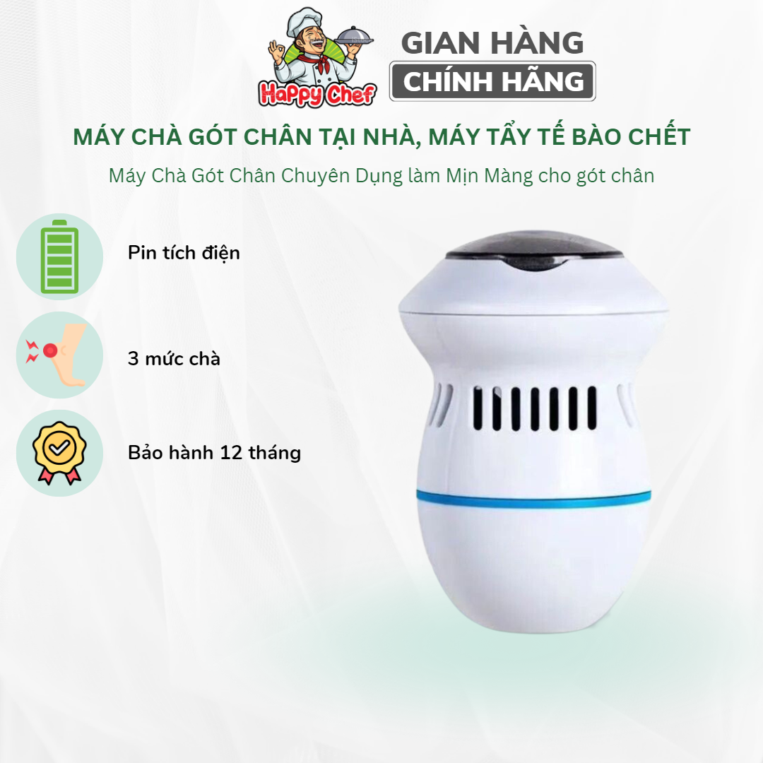Máy chà gót chân tại nhà tự động, máy mài gót chân tẩy tế bào chết chuyên dụng cho tiệm nail sử dụng sạc pin, bảo hành 12 tháng