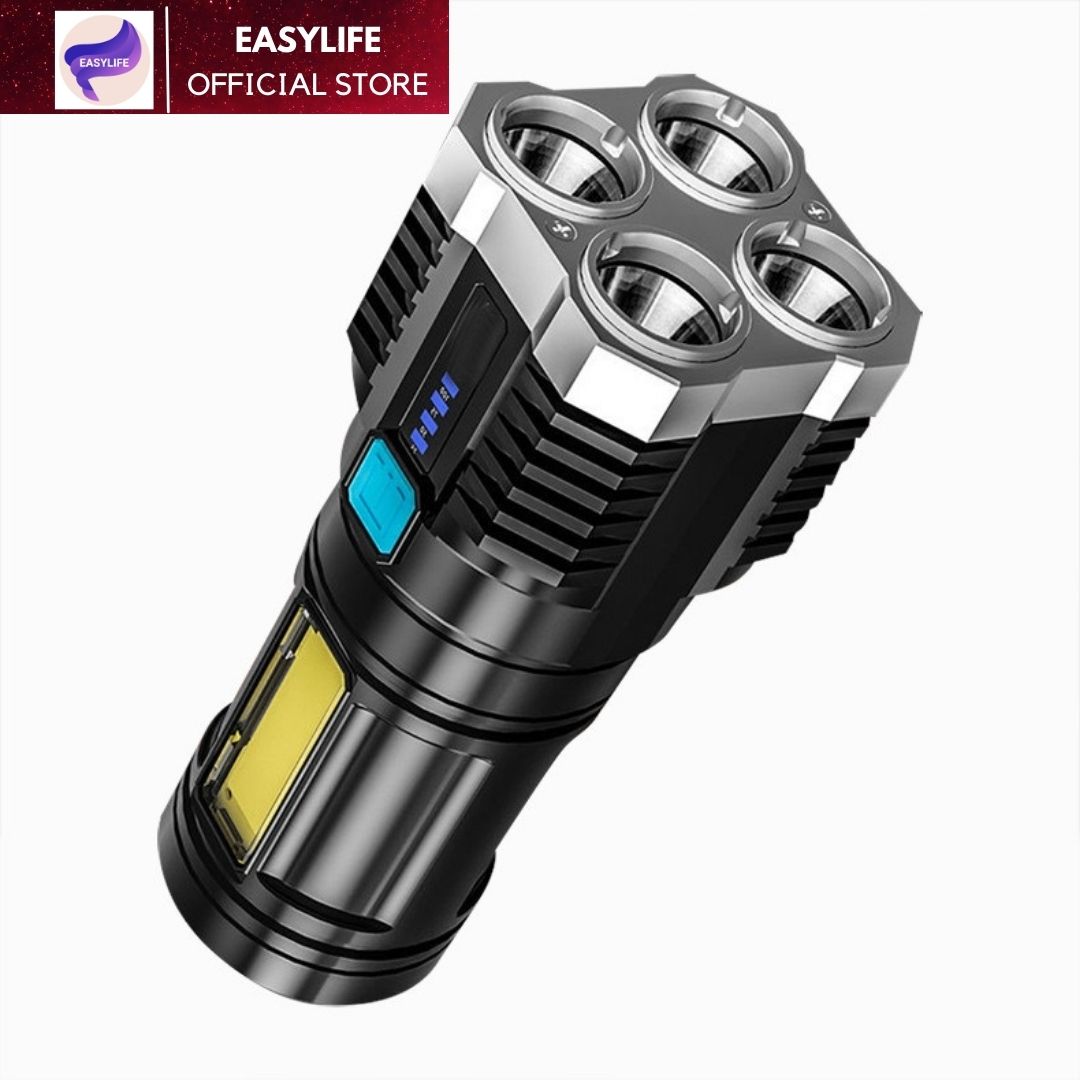 Đèn pin led, đèn pin siêu sáng, đèn pin mini dùng cho cắm trại, có thể sạc được bằng USB