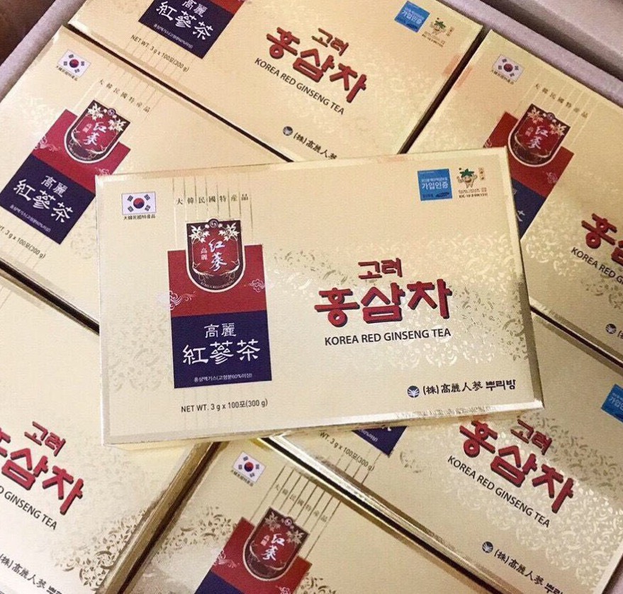 Trà sâm hàn quốc korean ginseng tea hộp 100 gói