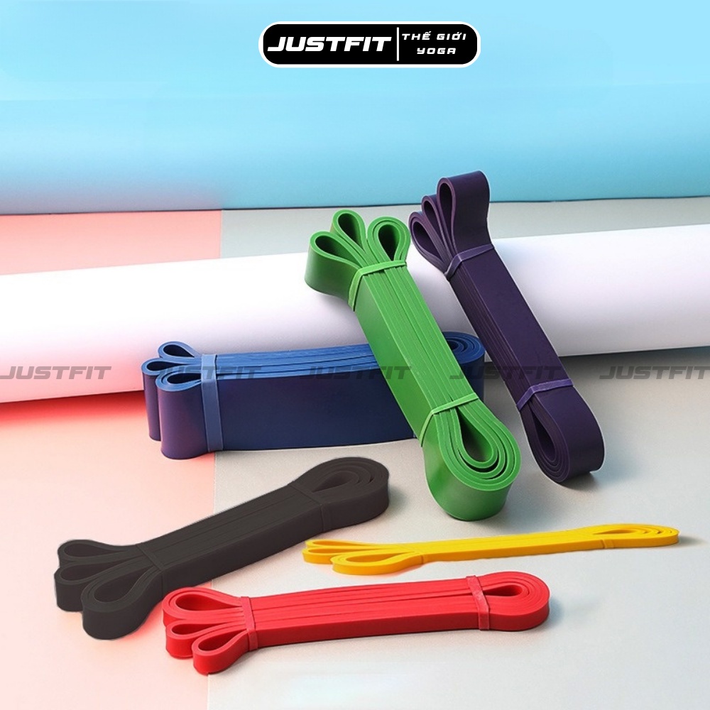 Dây kháng lực JUSTFIT tập gym power band, powerband tập tay, cao su dài đàn hồi trợ lực