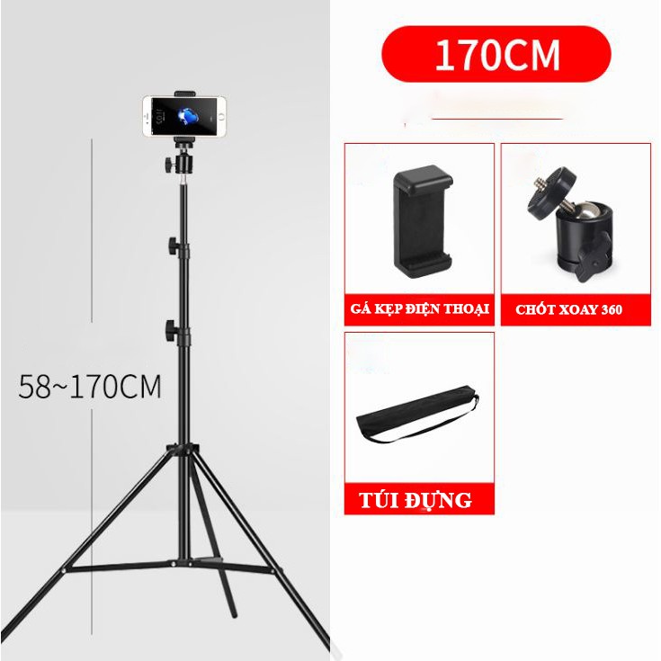 3H05 Cây kẹp điện thoại quay livestream tiktok tăng giảm được chiều cao có kèm kẹp điện thoại bảo hành 6 tháng