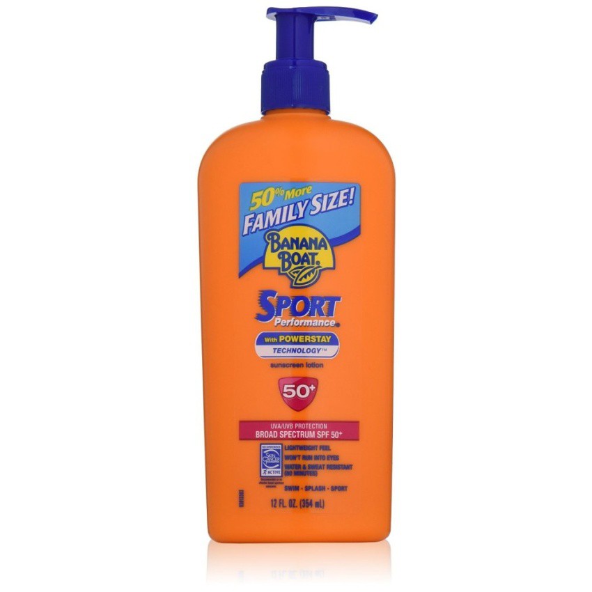 Kem Chống Nắng thể thao size đại Banana Boat Sport Performance Sunscreen Lotion SPF 50 354ml