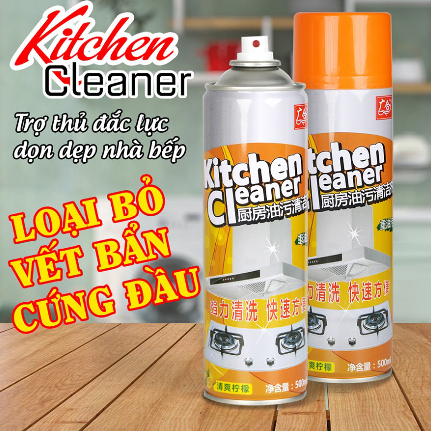 Bình xịt vệ sinh nhà bếp đa năng KITCHEN Cleaner, loại bỏ dầu mỡ và vết bẩn ngay lập tức, loại bỏ mảng bám