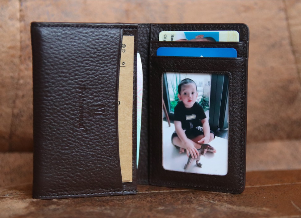 Ví card mini da bò cao cấp siêu mềm 2 màu đen ,nâu