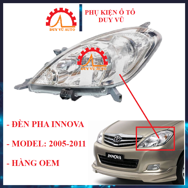 Đèn pha toyota innova 2005 2006 2007 2008 2009 2010