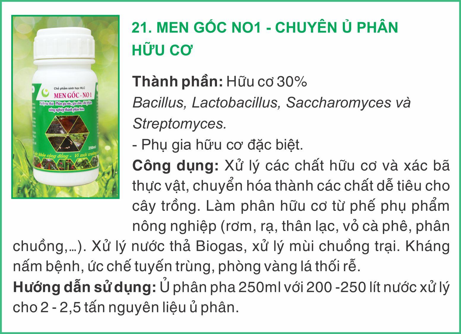 Chế phẩm men gốc no1