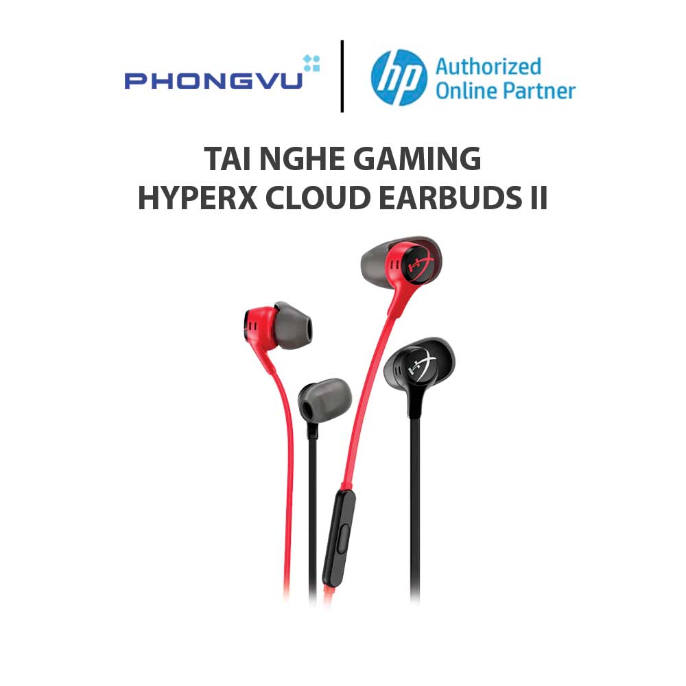 Tai nghe gaming có dây hyperx cloud earbuds ii - bảo hành 24 tháng