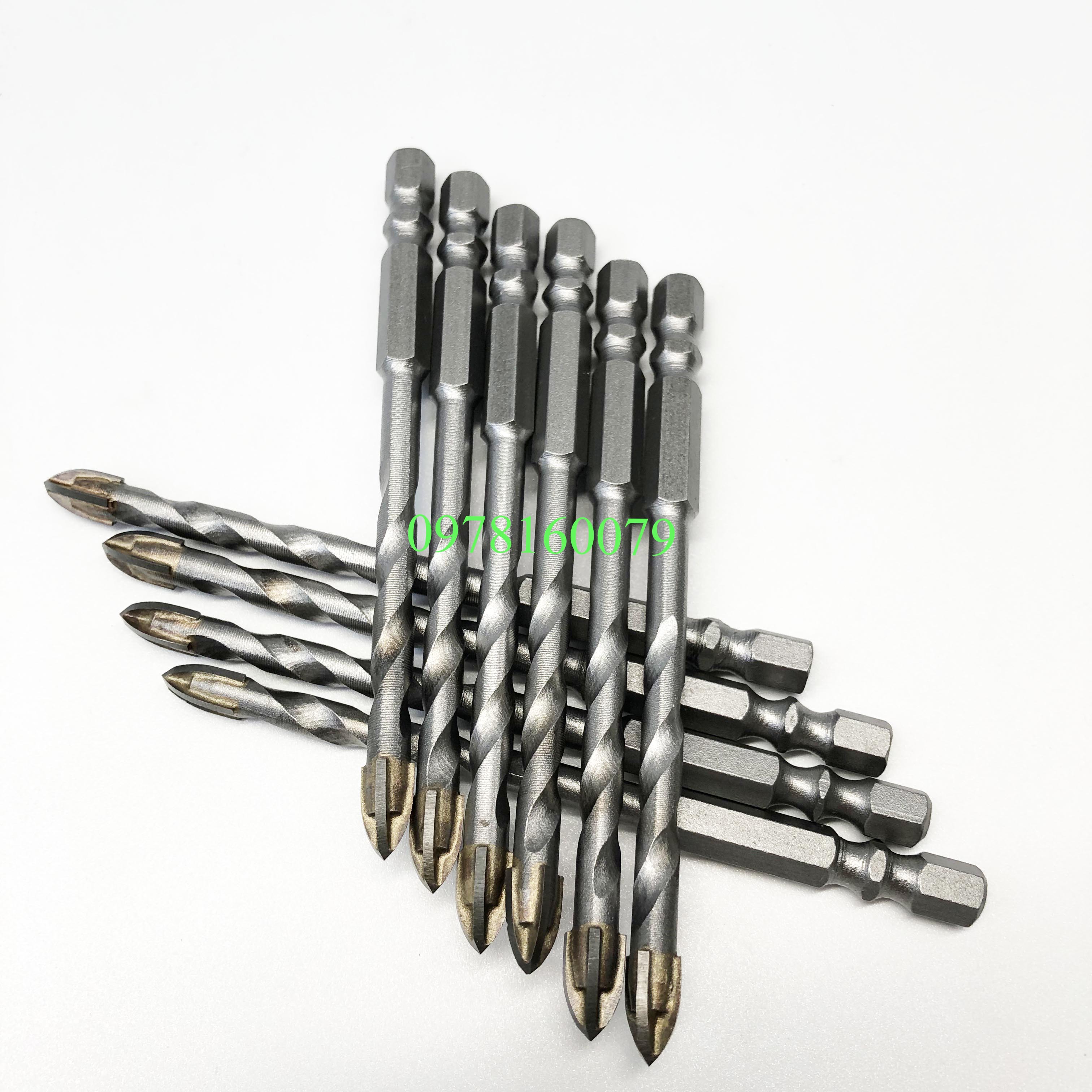 [1 mũi - 8mm- nâu đen] Mũi khoan đa năng chân lục giác, khoan tường, khoan kính, thủy tinh,khoan gạch men, gạch đá hoa cương