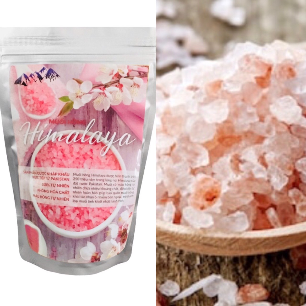 [HCM]Muối himalaya nhập khẩu pakistan loại Hạt 500 gram