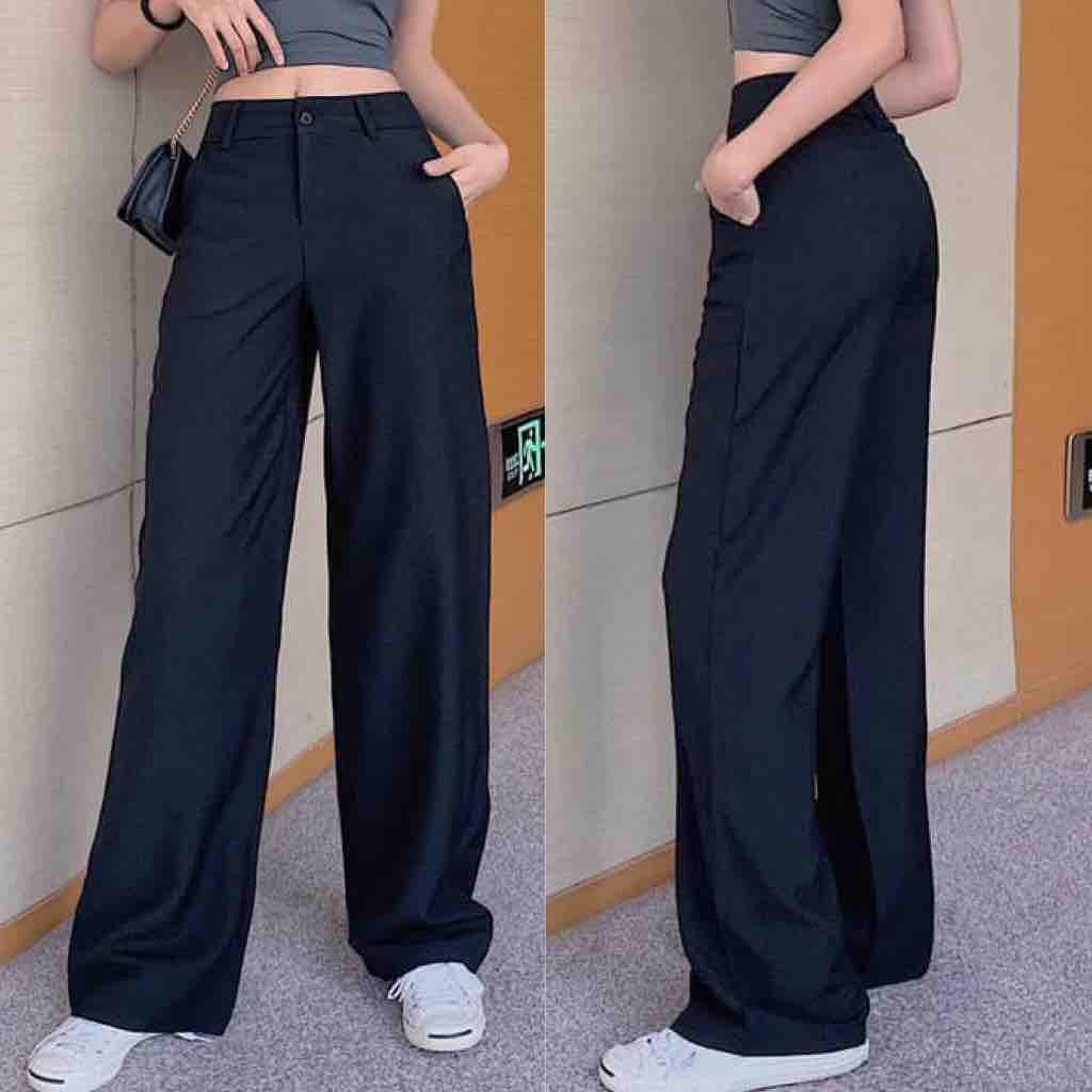 QUẦN CULOTTES ĐEN NÚT