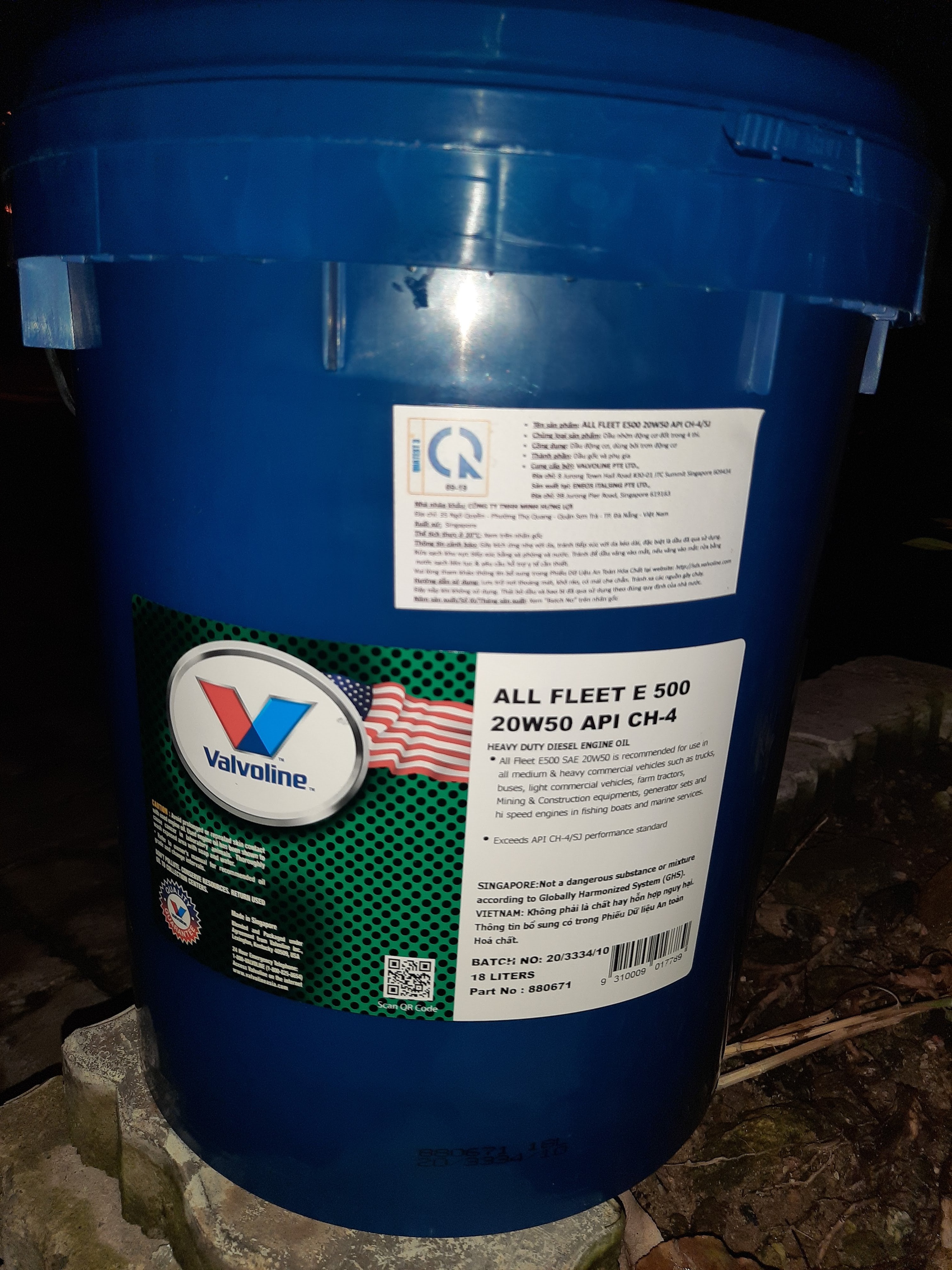 Sản phẩm nhập khẩu (100%) Valvoline 20w50 CH-4