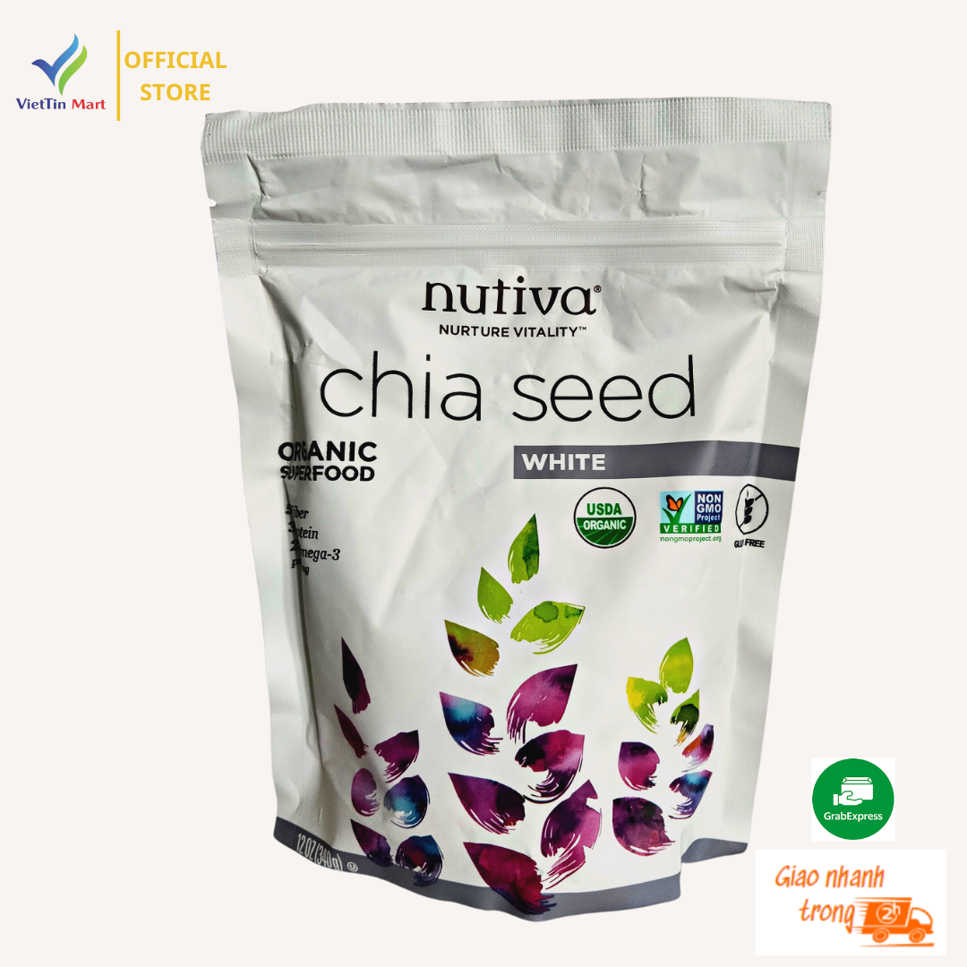 Hạt chia seed trắng nutiva 340g