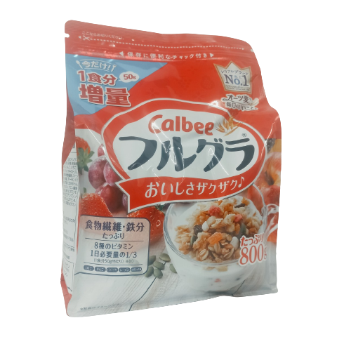 {Date T05/2023}Ngũ Cốc Trái Cây Calbee Màu Đỏ 800g Nhật Bản, Ngũ Cốc Giảm Cân, Ngũ Cốc Ăn Kiêng, Ngũ Cốc Ăn Sáng, Ngũ Cốc Ăn Liền, Ngũ Cốc Hoa Quả Sấy Khô