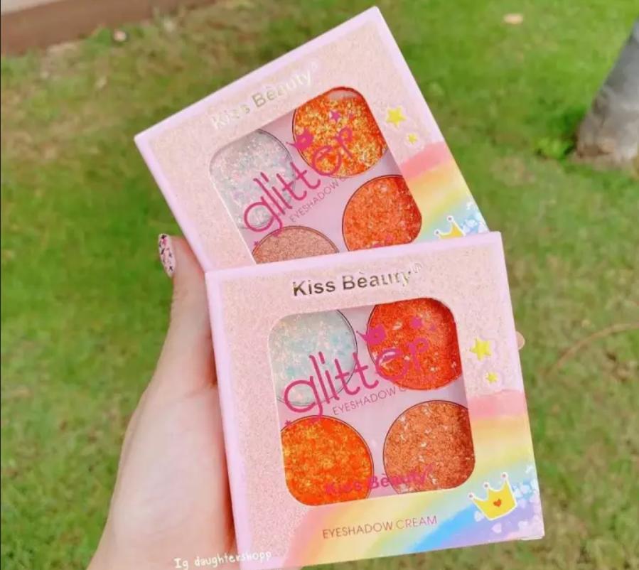 Nhủ mắt kim tuyến 4 ô Glitter Kiss Beauty Thái Lan