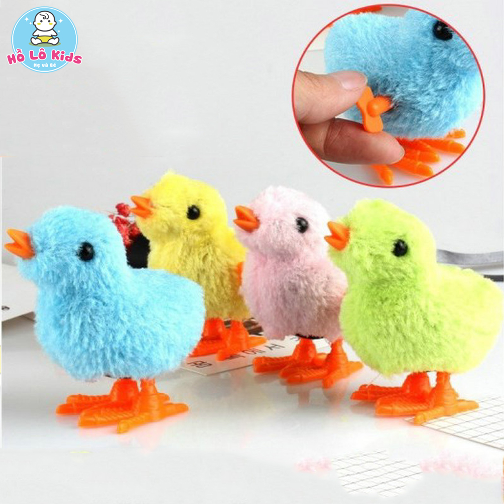 Đồ chơi gà con vặn cót bằng bông chạy lon ton đáng yêu cho bé Hồ Lô Kids