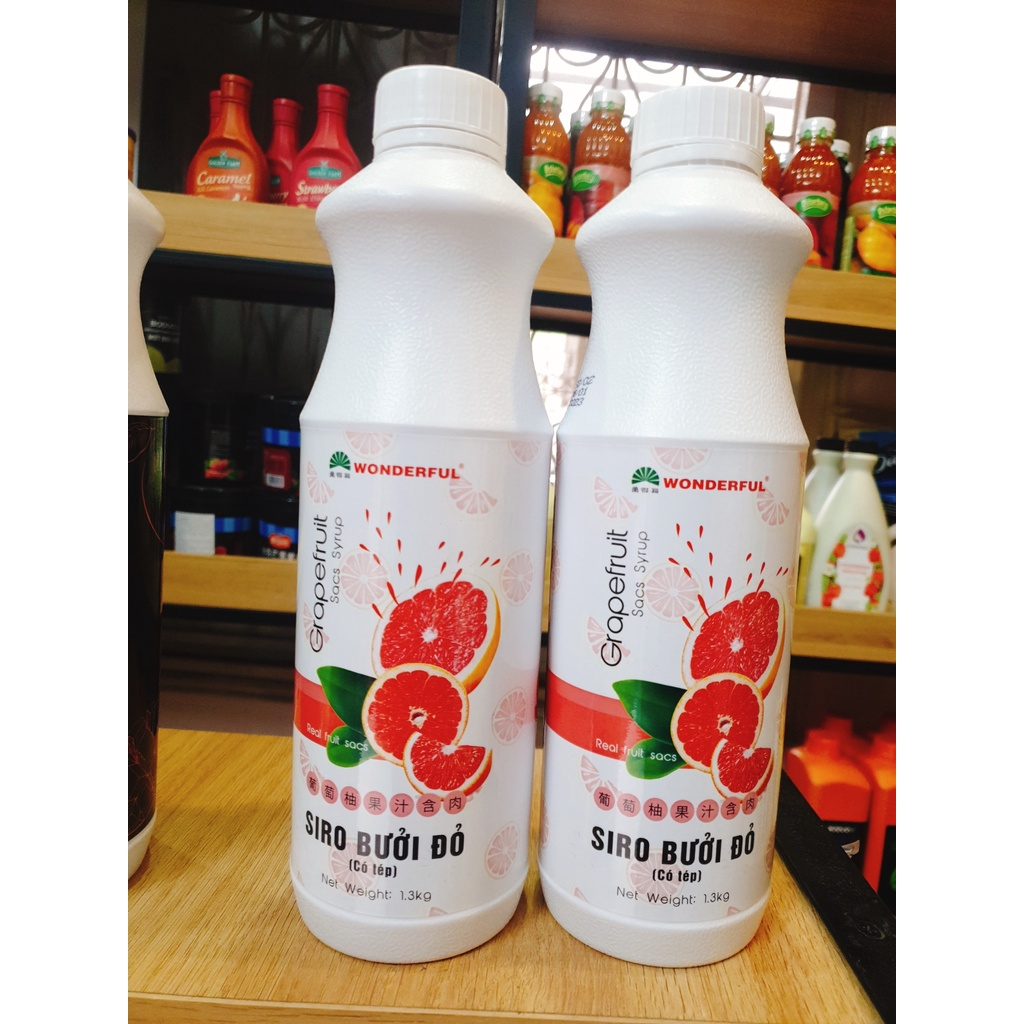 Giá Tốt Siro bưởi đỏ có tép Wonderful 1.3kg