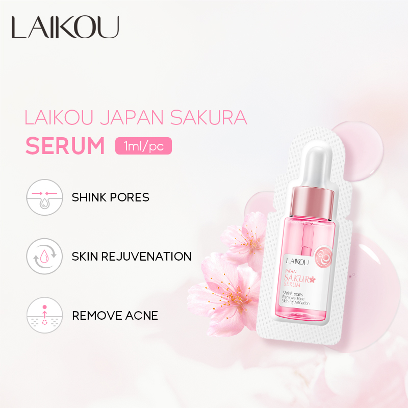 LAIKOU Japan Sakura Serum Brightening Fade Spots Shrink Pore Moisturizing 1ml