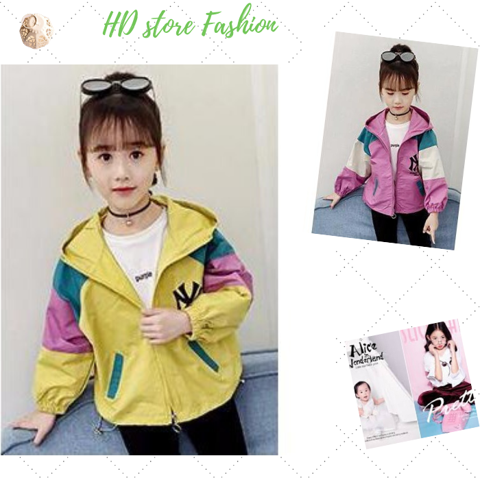 Áo khoác bé gái mùa xuân và mùa thu 2020 áo khoác dù bé gái H30