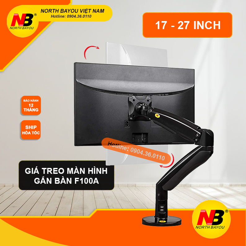 Giá Treo Màn Hình Máy Tính Đa Năng Tay Dài F100A (22-35 inch)