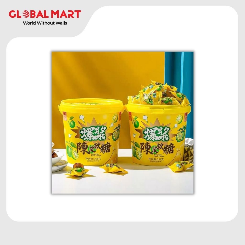 Kẹo dẻo ô mai chanh muối nhân chảy thơm ngon hộp 238g - Đồ ăn vặt nội địa Trung