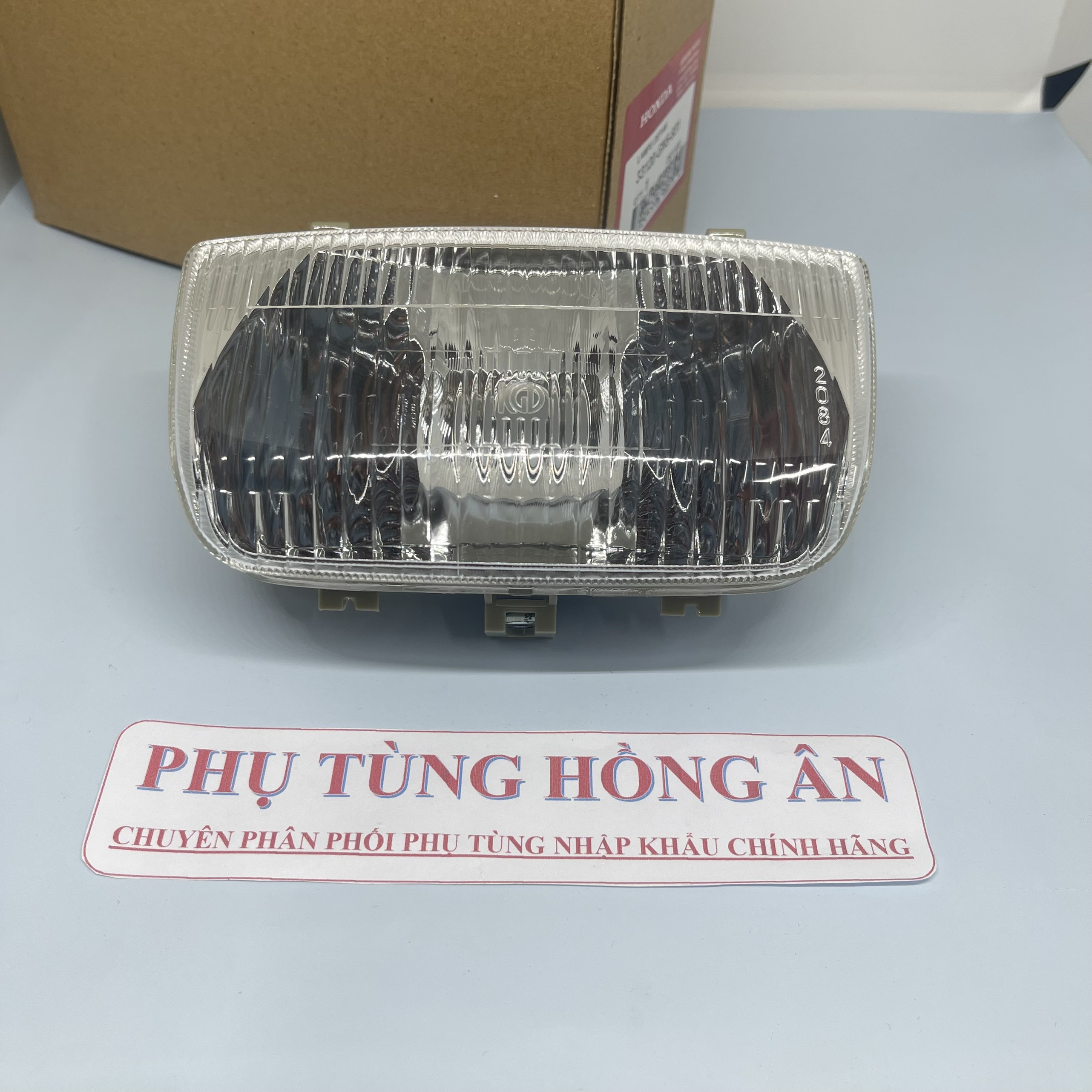 Đèn pha Dream lùn, Dream III, DR có kẻ sọc không đuôi bóng nhập khẩu chính hãng Honda Indonesia - PT HỒNG ÂN