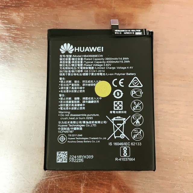 Pin huawei y9 2019 / y7 pro 2019 - hb406689ecw- 4000mah xịn