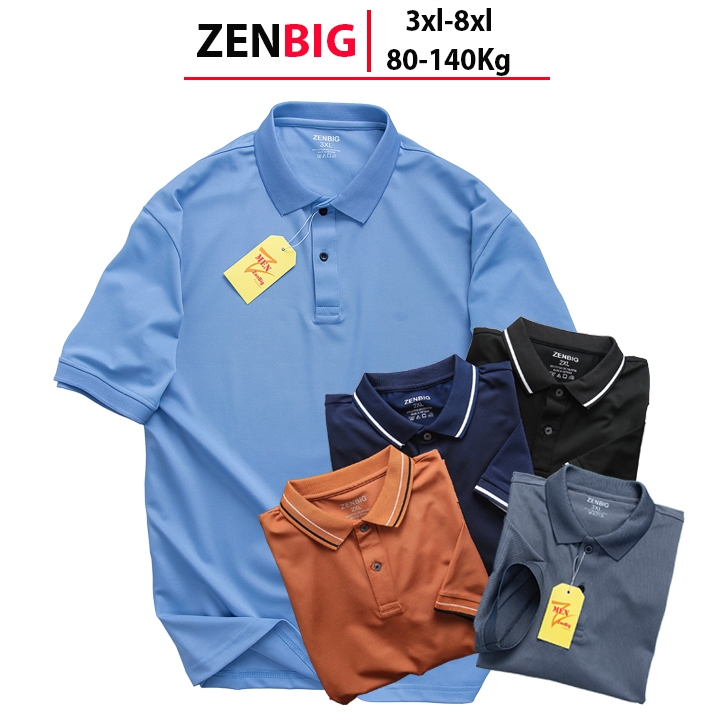 Áo thun nam có cổ big size từ 80-140kg, dành cho người béo người mập người thân hình ngoại cỡ