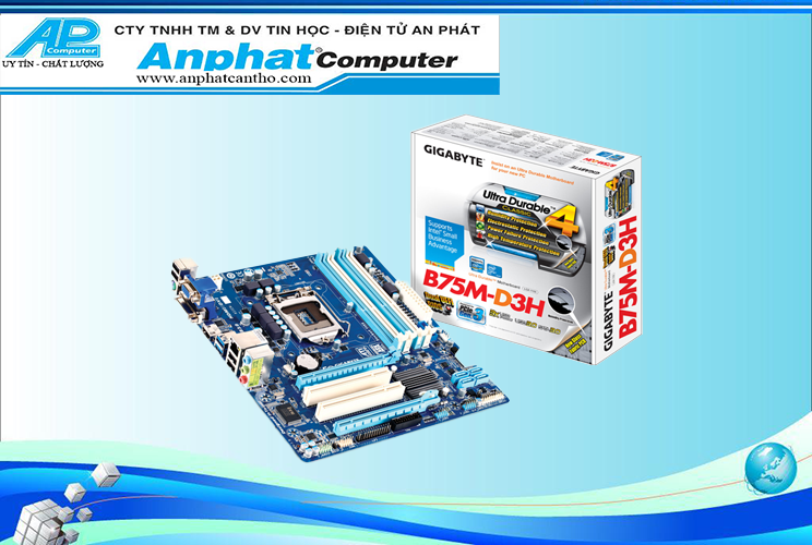 Bo mạch chủ Main Gigabyte B75M-D3H - Hàng Công Ty(fullbox) - Bảo hành 36 tháng Giá 1,390,000 Đồng*Miễn phí vận chuyển